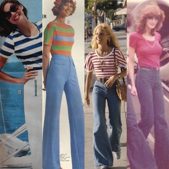 ▪️SOLD▪️Vintage 70s Striped Nautical T Shirt L - Picture 3 of 8